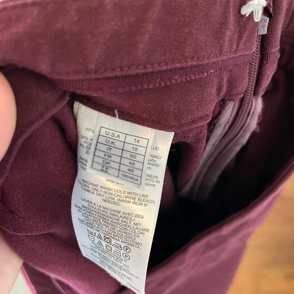 Brooks Brothers Side-Zip Stretch Cotton Pant Maroon - Picture 11 of 14